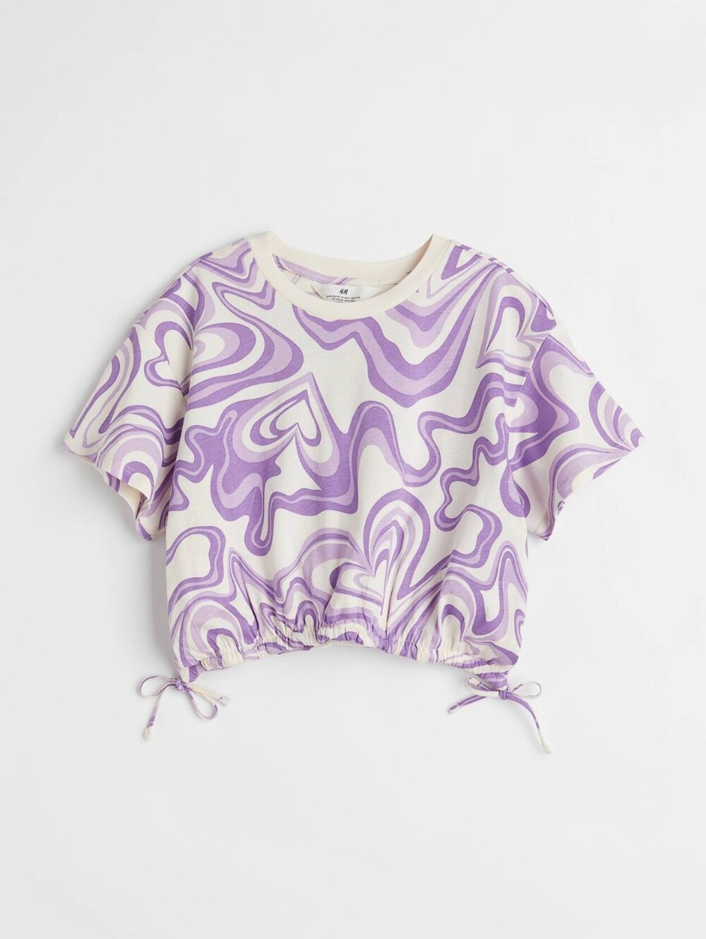 H&M Faux Tie Dye Heart Crop VGUC Size M